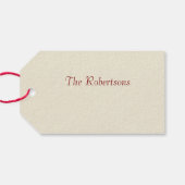 Rustic Florals Holiday Generic Custom Message Cadeaulabel (Achterkant Horizontaal)