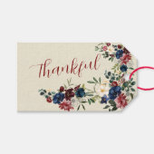 Rustic Florals Holiday Generic Custom Message Cadeaulabel (Voorkant (Horizontaal))