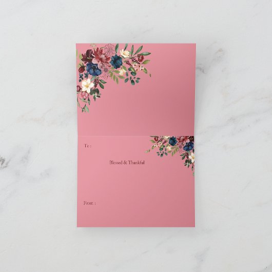 Rustic Florals Holiday Generic Custom Message Kaart