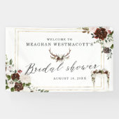 Rustic Florals | Vrijgezellenfeest Welkomstbanner Spandoek (Horizontaal)