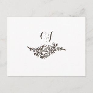 Rustic Flourish Vintage Wedding Rsvp Briefkaart