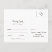 Rustic Flourish Vintage Wedding Rsvp Briefkaart (Achterkant)