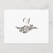 Rustic Flourish Vintage Wedding Rsvp Briefkaart (Voorkant)