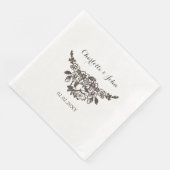 Rustic Flourish Vintage Wedding Servetten (Hoek)