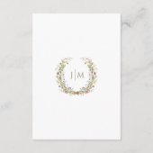 Rustic Flower Bloom Bohemian Wedding RSVP Cards Informatiekaartje (Achterkant)