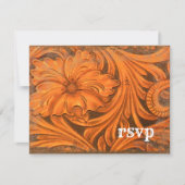 Rustic Flower Country Western Wedding RSVP (Voorkant)