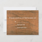 Rustic Flower Country Western Wedding RSVP (Achterkant)