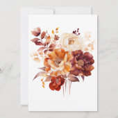 Rustic Flower Fall Bridal Shower Invitation Kaart (Achterkant)