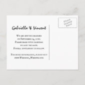 Rustic Flower Western Wedding Save the Date Aankondigingskaart (Achterkant)