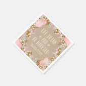 Rustic Flowers | Aangepast papier — luiers Servet (Hoek)