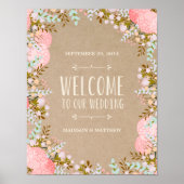 Rustic Flowers | Bodemafdruk Poster (Voorkant)