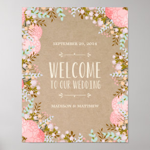 Rustic Flowers   Bodemafdruk Poster