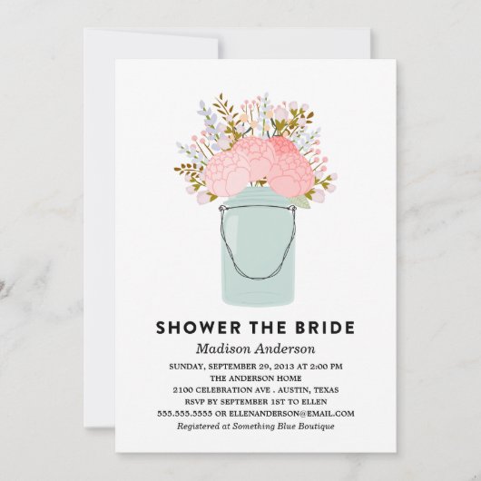 RUSTIC FLOWERS  | BRIDAL SHOWER INVITATION KAART (Voorkant)