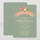 Rustic Flowers | Bridal Shower-uitnodiging Kaart (Voorkant / Achterkant)