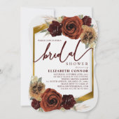 Rustic Flowers en Pampas Grass Vrijgezellenfeest Kaart (Voorkant)