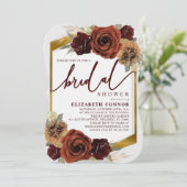 Rustic Flowers en Pampas Grass Vrijgezellenfeest Kaart (Staand voorkant)