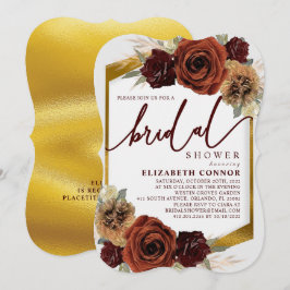 Rustic Flowers en Pampas Grass Vrijgezellenfeest Kaart