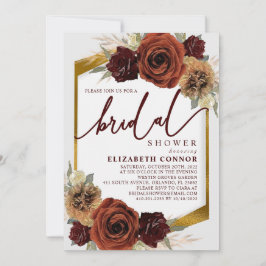 Rustic Flowers en Pampas Grass Vrijgezellenfeest Kaart