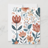 Rustic Flowers Feestdagenkaart (Voorkant)