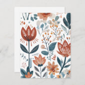 Rustic Flowers Feestdagenkaart (Voorkant / Achterkant)