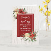 Rustic Flowers Medewerker Kerstvakantie Kaart (Gele Bloem)