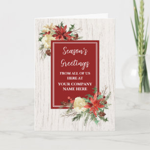 Rustic Flowers Medewerker Kerstvakantie Kaart