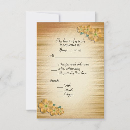 Rustic Flowers RSVP met keuze uit entree (Voorkant)