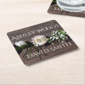 Rustic Flowers sparen het Onderzetter van de Datum (Schuin)