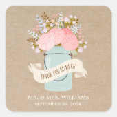 Rustic Flowers | Stickers begunstigen (Voorkant)