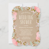 Rustic Flowers | Uitnodiging voor weduwenschoeisel (Voorkant)
