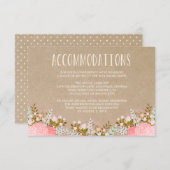 Rustic Flowers | Verhuizingskaart voor accommodati Informatiekaartje (Voorkant / Achterkant)