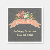 Rustic Flowers Vrijgezellenfeest Papieren servette Servetten (Voorkant)