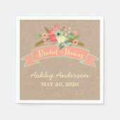 Rustic Flowers Vrijgezellenfeest Papieren servette Servetten (Voorkant)