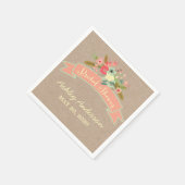 Rustic Flowers Vrijgezellenfeest Papieren servette Servetten (Hoek)