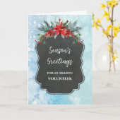 Rustic Flowers Vrijwillige Kerstvakantie Kaart (Gele Bloem)