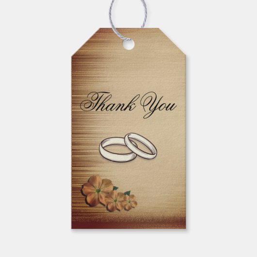 Rustic Flowers Weddenschap Cadeaulabel (Voorkant)