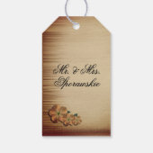 Rustic Flowers Weddenschap Cadeaulabel (Achterkant)