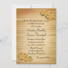 Rustic Flowers Wedding Invitation Kaart