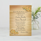 Rustic Flowers Wedding Invitation Kaart (Staand voorkant)
