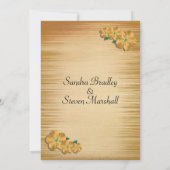 Rustic Flowers Wedding Invitation Kaart (Achterkant)