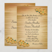 Rustic Flowers Wedding Invitation Kaart (Voorkant / Achterkant)