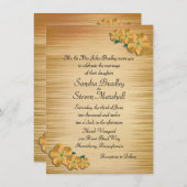 Rustic Flowers Wedding Invitation Kaart (Voorkant / Achterkant)