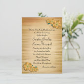 Rustic Flowers Wedding Invitation Kaart (Staand voorkant)