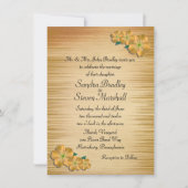 Rustic Flowers Wedding Invitation Kaart (Voorkant)