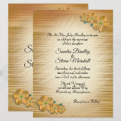 Rustic Flowers Wedding Invitation Kaart (Voorkant / Achterkant)