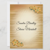 Rustic Flowers Wedding Invitation Kaart (Achterkant)