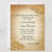 Rustic Flowers Wedding Invitation Kaart (Voorkant)