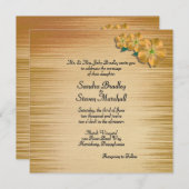 Rustic Flowers Wedding Invitation Kaart (Voorkant / Achterkant)