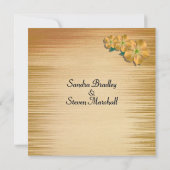 Rustic Flowers Wedding Invitation Kaart (Achterkant)