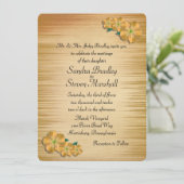 Rustic Flowers Wedding Invitation Kaart (Staand voorkant)